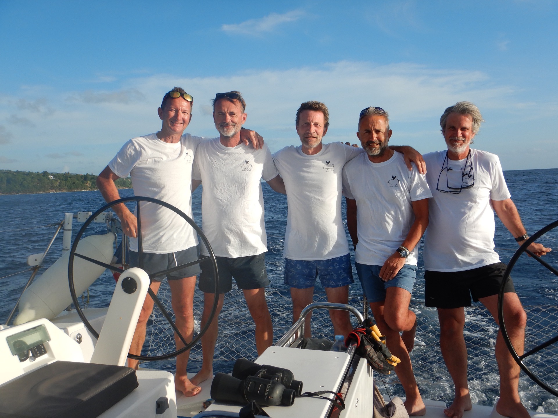 La dream team à l'arrivée sur Ste Lucie